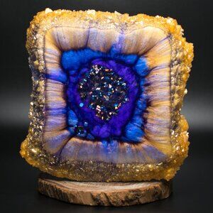 Golden Sunburst Crystal Edge Vanity Tray | Jewelry Tray | Candle Tray